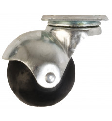 RUEDA DE GOMA LIOI BASE METALICA    50MM