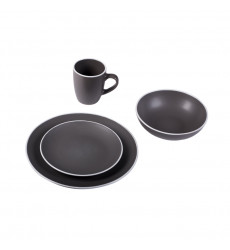 SET VAJILLA 16 PZAS GREY                