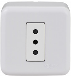 CASQUETE ENCHUFE SIMPLE 10A BLANCO