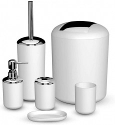 Set De Bano Mixa  Blanco    6 Pzas.