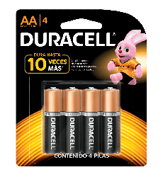 Pilas Duracell Chica Aa (4 Unid.)