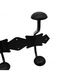 GANCHO PERCHA TRIPLE NEGRO REY  REF 943 