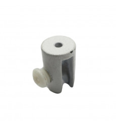 SOPORTE VIDRIO CILINDRICO BLANCO    15MM