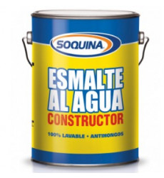 ESMALTE AGUA SOQUINA CONST. BLANCO   1GL