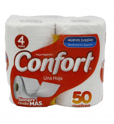 PAPEL HIGIENICO CONFORT        (4ROLLOS)