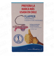 WC SOPAPA FLAPPER CON CADENA ACERO INOX 